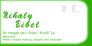 mihaly bibel business card